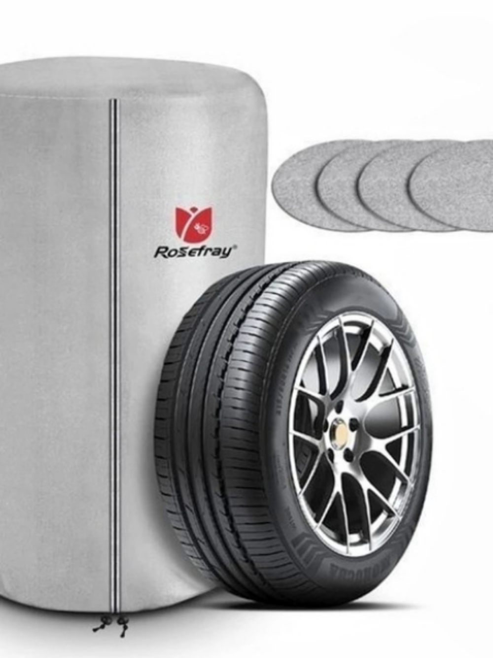 Rosetray 420D 4 Car Tire Covers   Black  Car Tire Covers8 28.7" diameter
 NWT